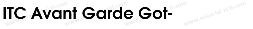 ITC Avant Garde Got字体转换